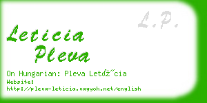 leticia pleva business card